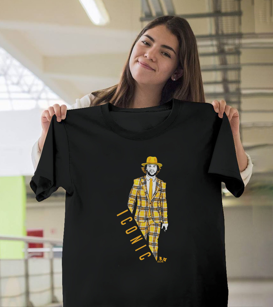 Proshop Store David Pastrnak Iconic Plaid Suit T-Shirt