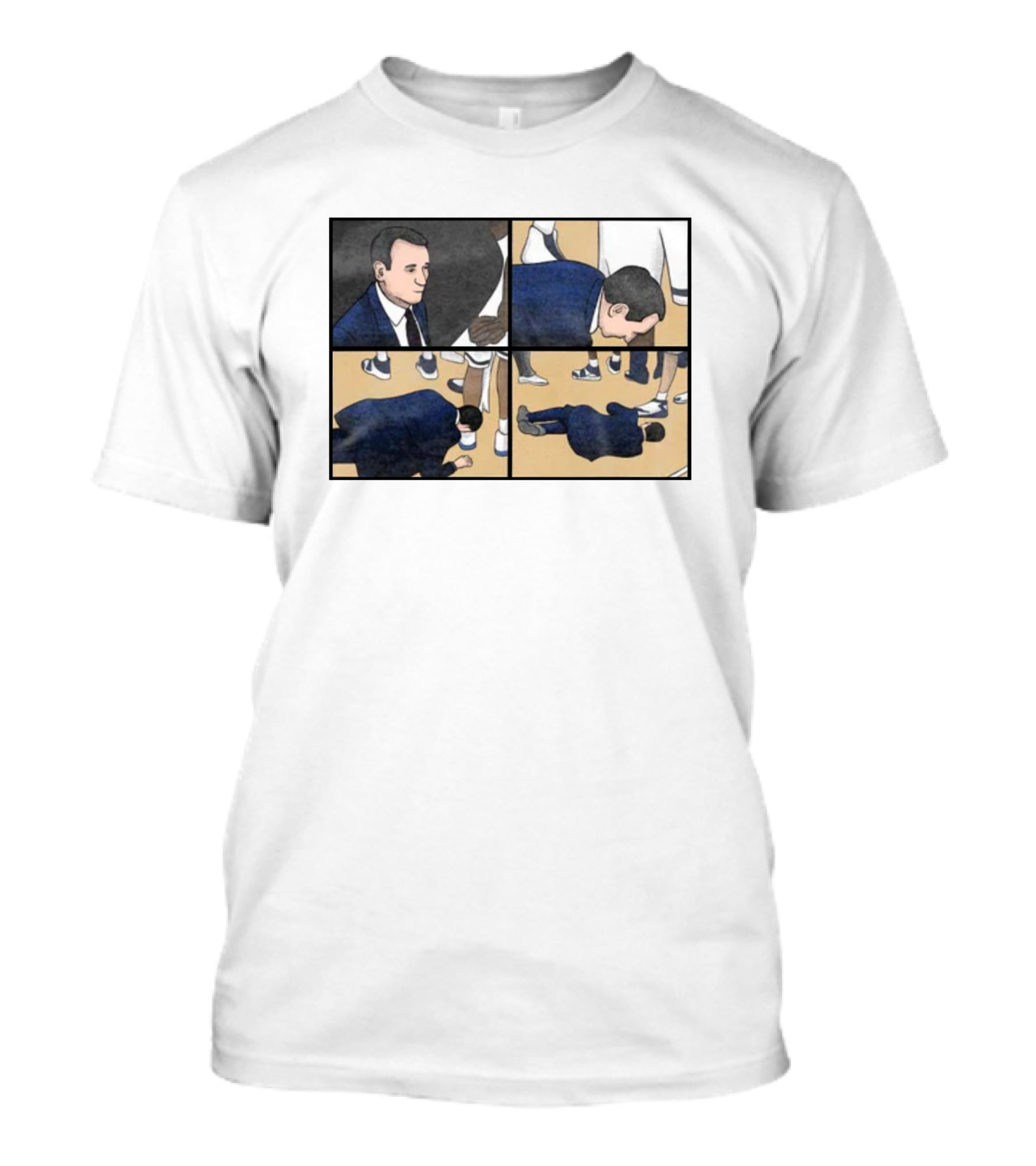 Coach Collapse Comic Panel Humor Scene T-Shirt