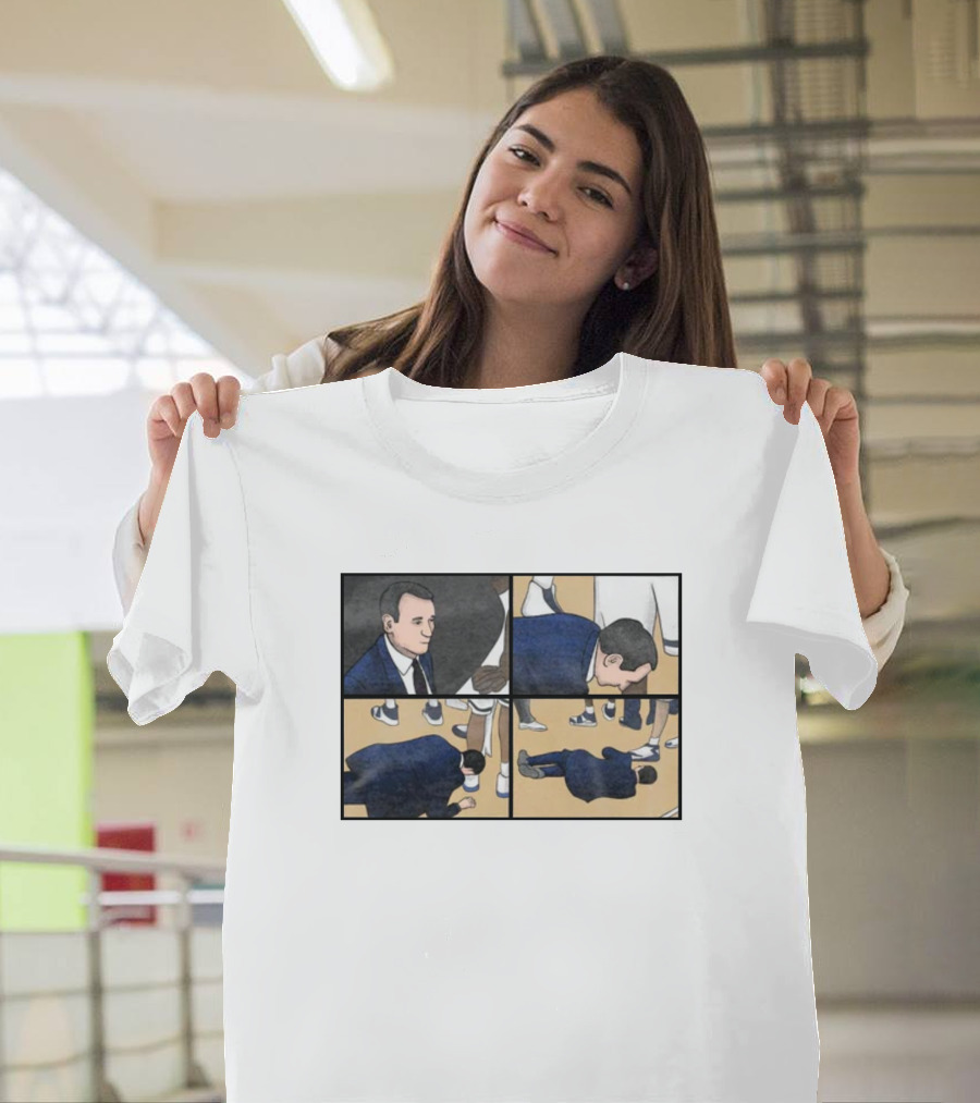 Coach Collapse Comic Panel Humor Scene T-Shirt