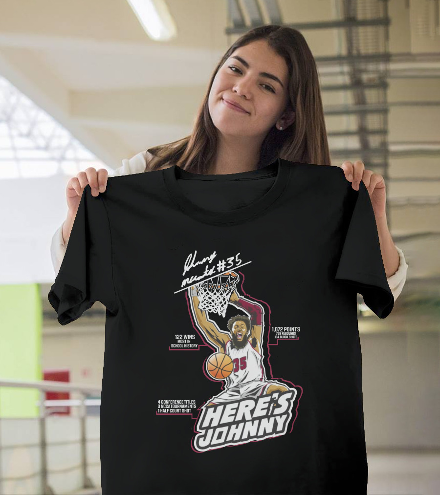 Johnny McCants Here’s Johnny 122 Wins Most In School History 1,072 Points 134 Blocks 4 Conference Titles 3 NCAA Tournaments 1 Half Court Shot T-Shirt