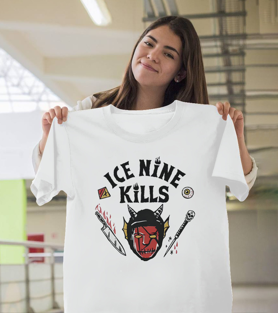 Ice Nine Kills Horror Mask Knife Skull Blood Demon T-Shirt