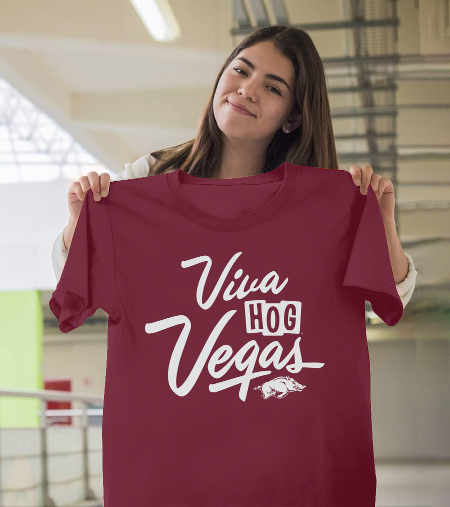 Viva Hog Vegas Arkansas Razorbacks Inspired Pig T-Shirt