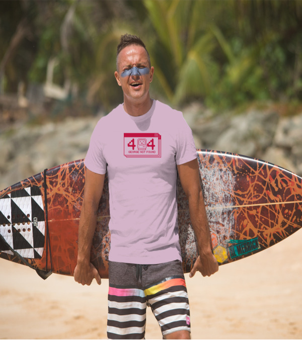 Georgenotfound 404 Error Crying Computer Pink T-Shirt