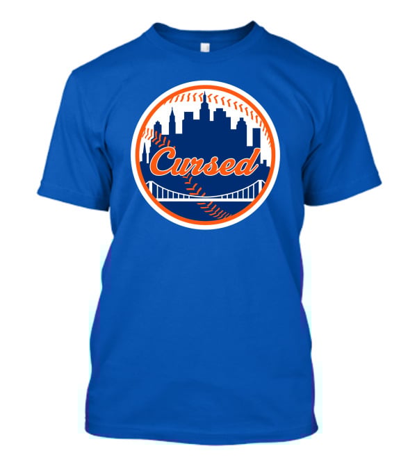 Cursed Mets Baseball Skyline Bridge T-Shirt