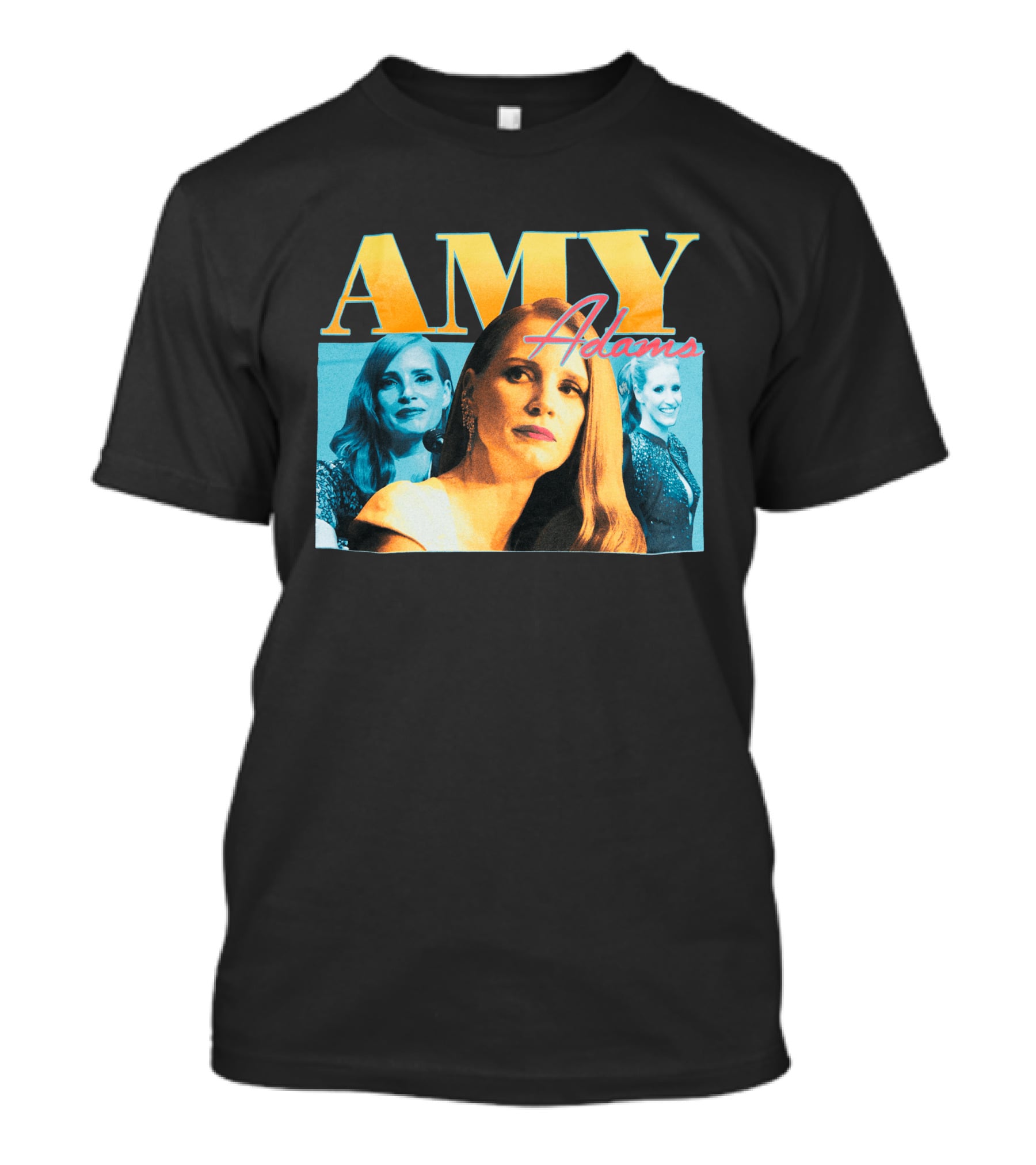 AMY Adams Multicolor Portrait Montage With Retro Script T-Shirt