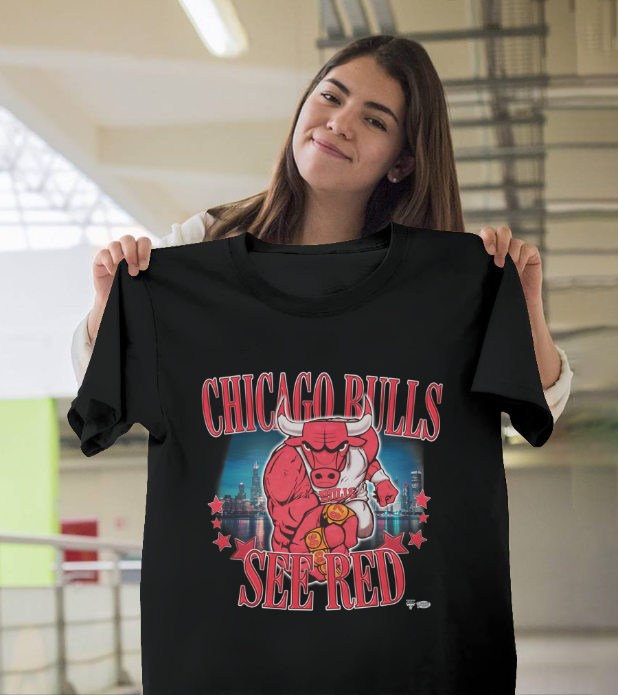 Chicago Bulls See Red Skyline 2XtremeBounce T-Shirt
