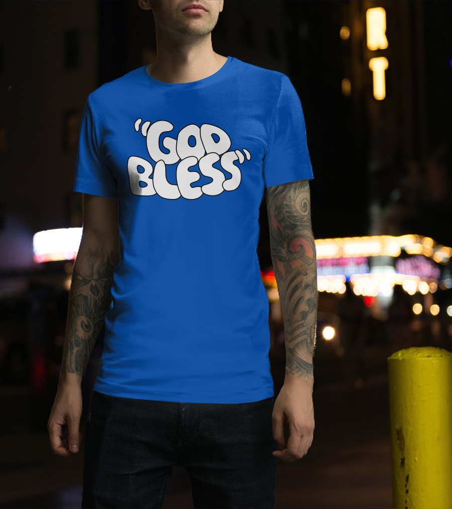 Sal Vulcano God Bless Text Merchandise T-Shirt