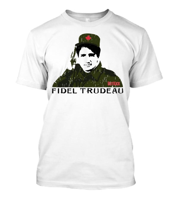 Fidel Trudeau Outkick Maple Leaf Military T-Shirt