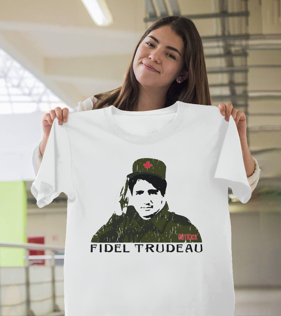 Fidel Trudeau Outkick Maple Leaf Military T-Shirt