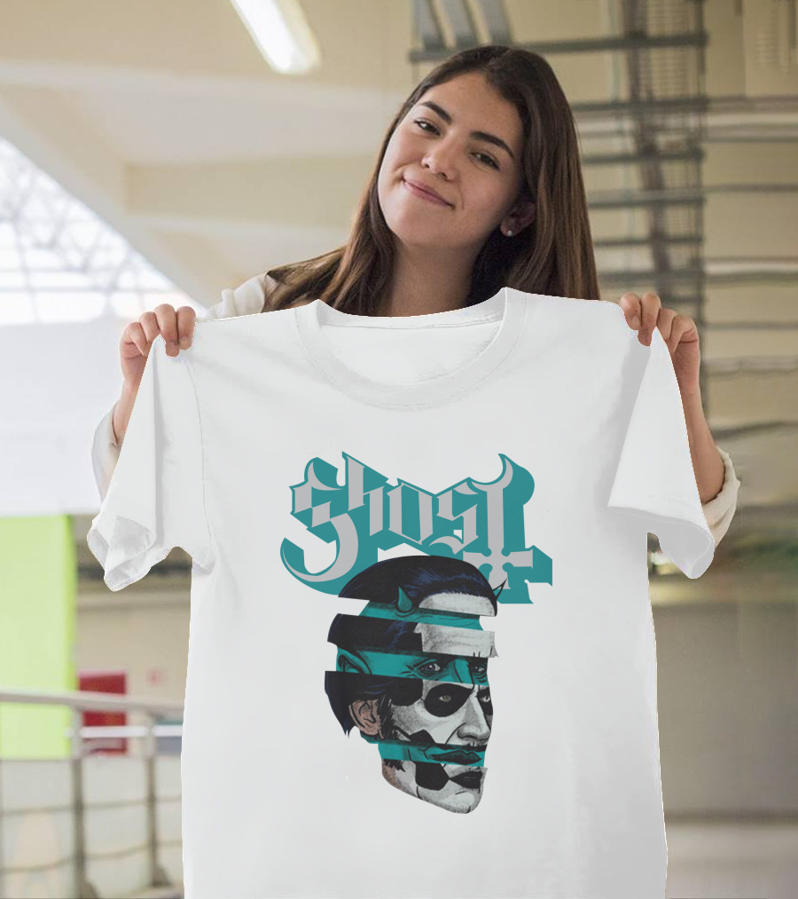 Ghost Band Fragmented Face T-Shirt
