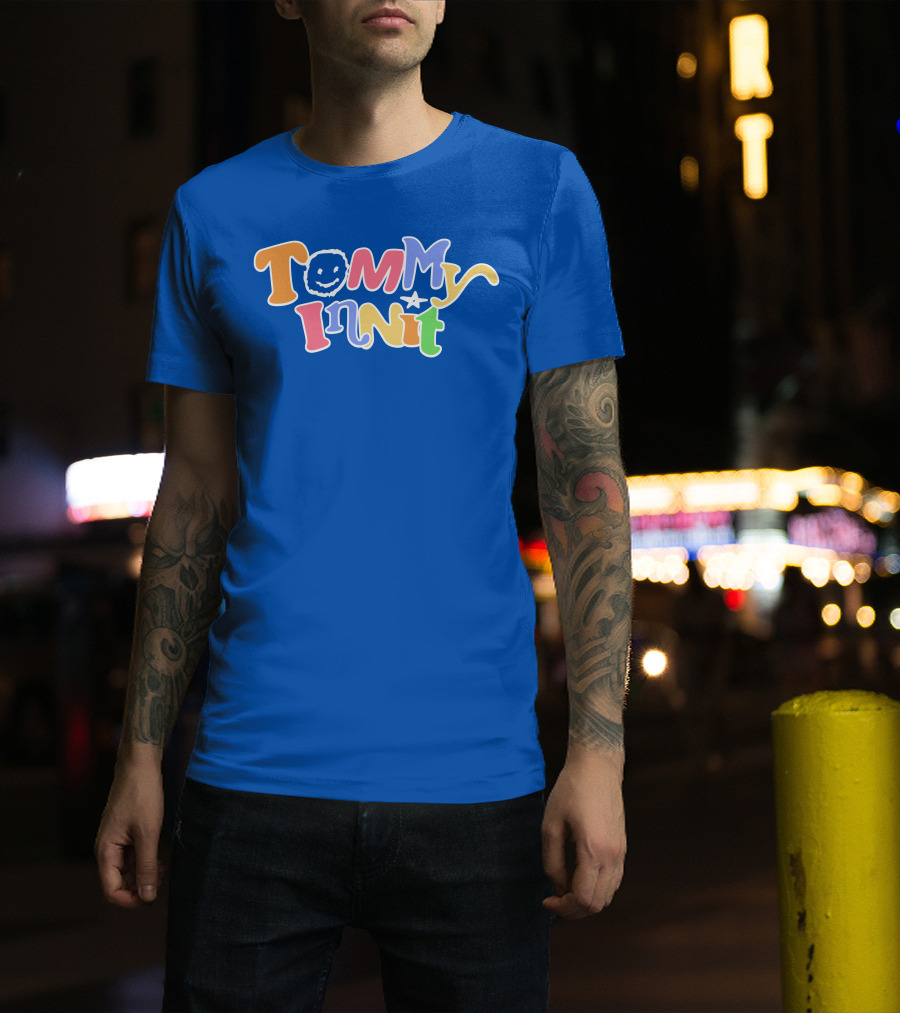TommyInnit Colorful Text Design With Smiley Face And Star T-Shirt
