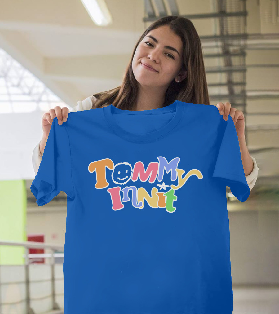TommyInnit Colorful Text Design with Smiley Face and Star T-Shirt