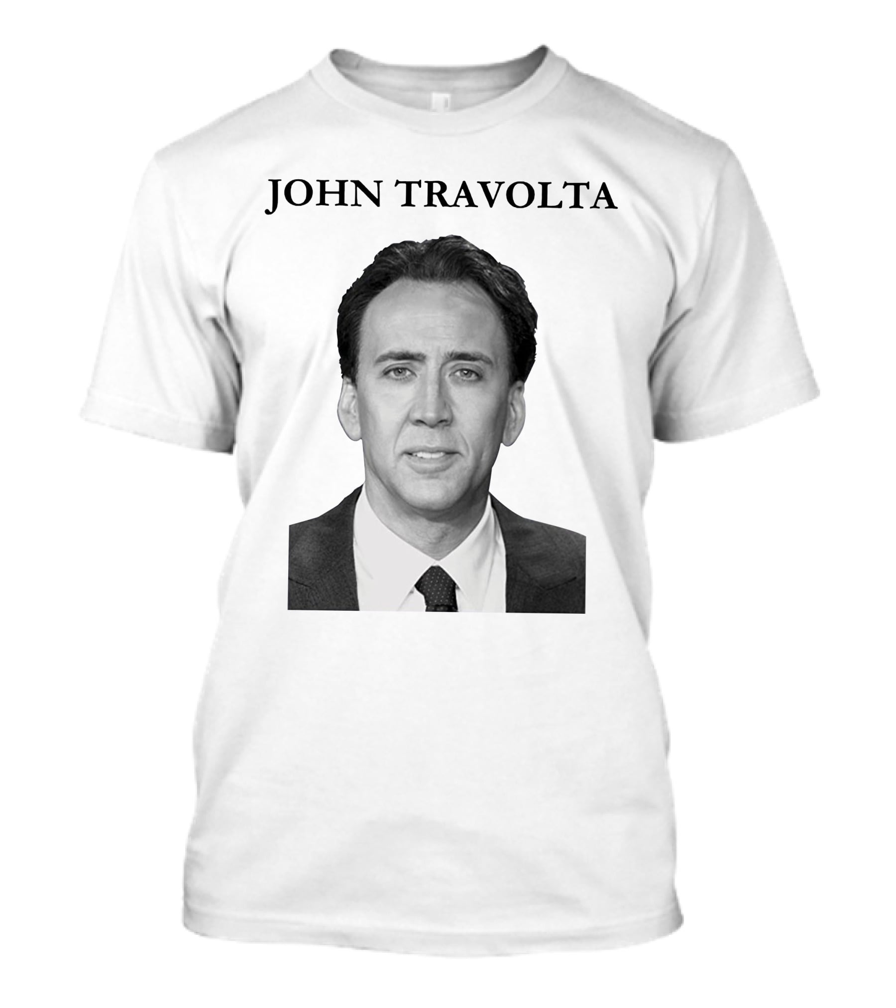 John Travolta Nicolas Cage Face Swap T-Shirt