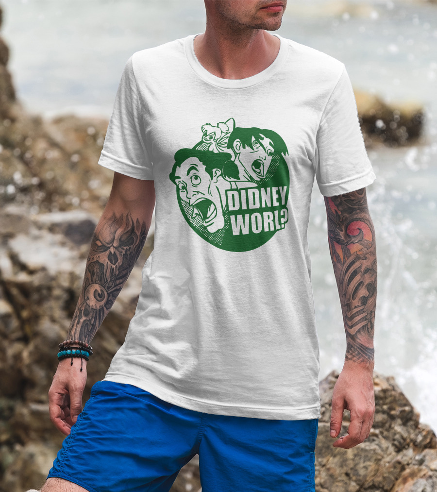 DIDNEY WORL Disney Parody Characters Reaction T-Shirt