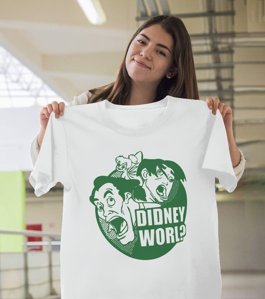 DIDNEY WORL Disney Parody Characters Reaction T-Shirt