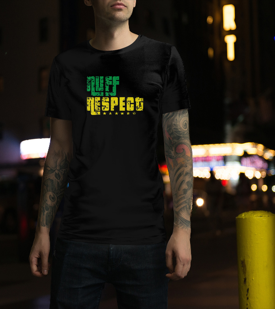 NUFF RESPECT Green Yellow Stars T-Shirt
