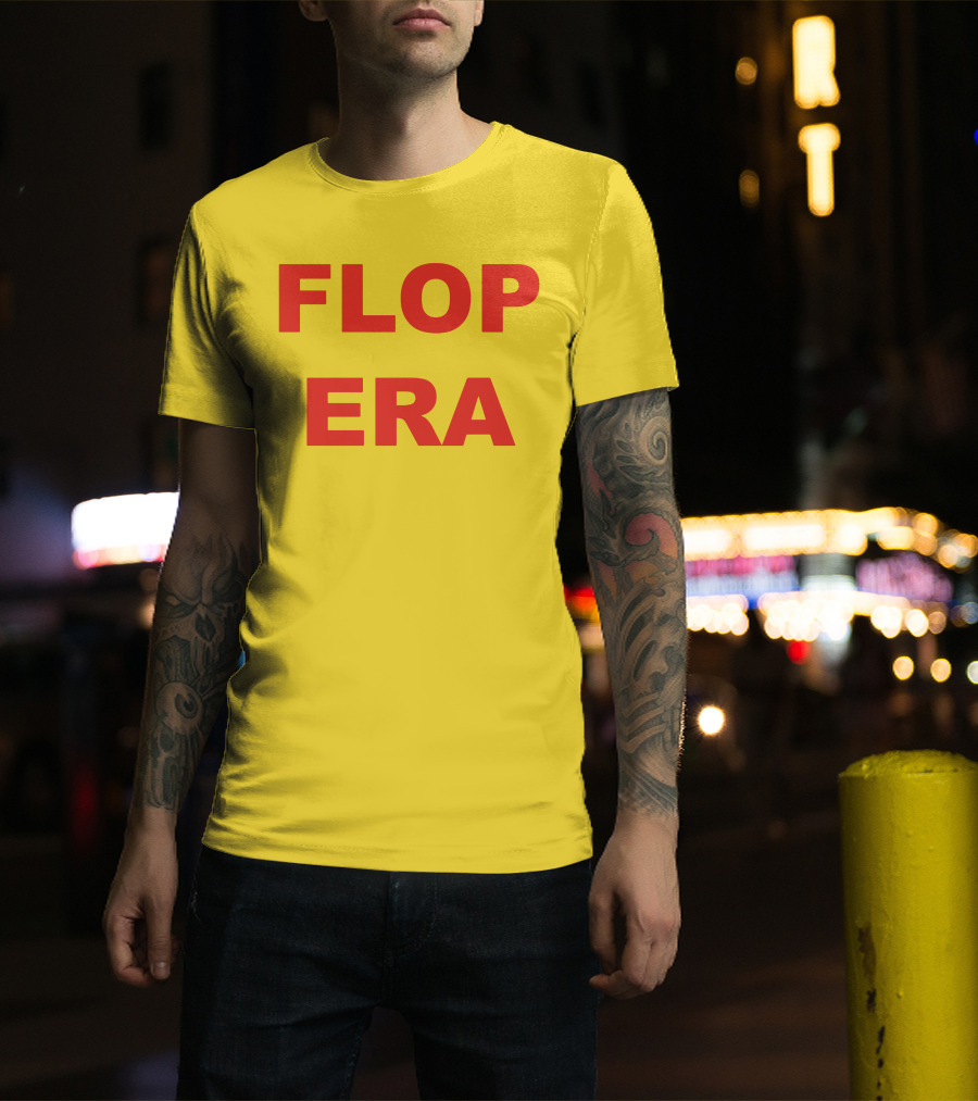 FLOP ERA Yellow Background T-Shirt