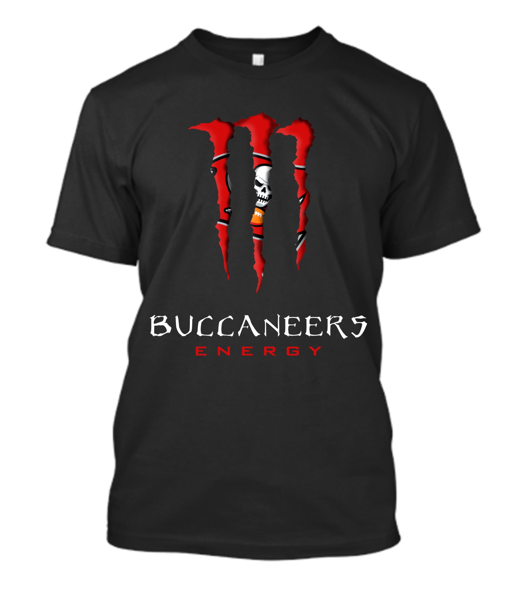 Buccaneers Energy Skull Claw Marks T-Shirt
