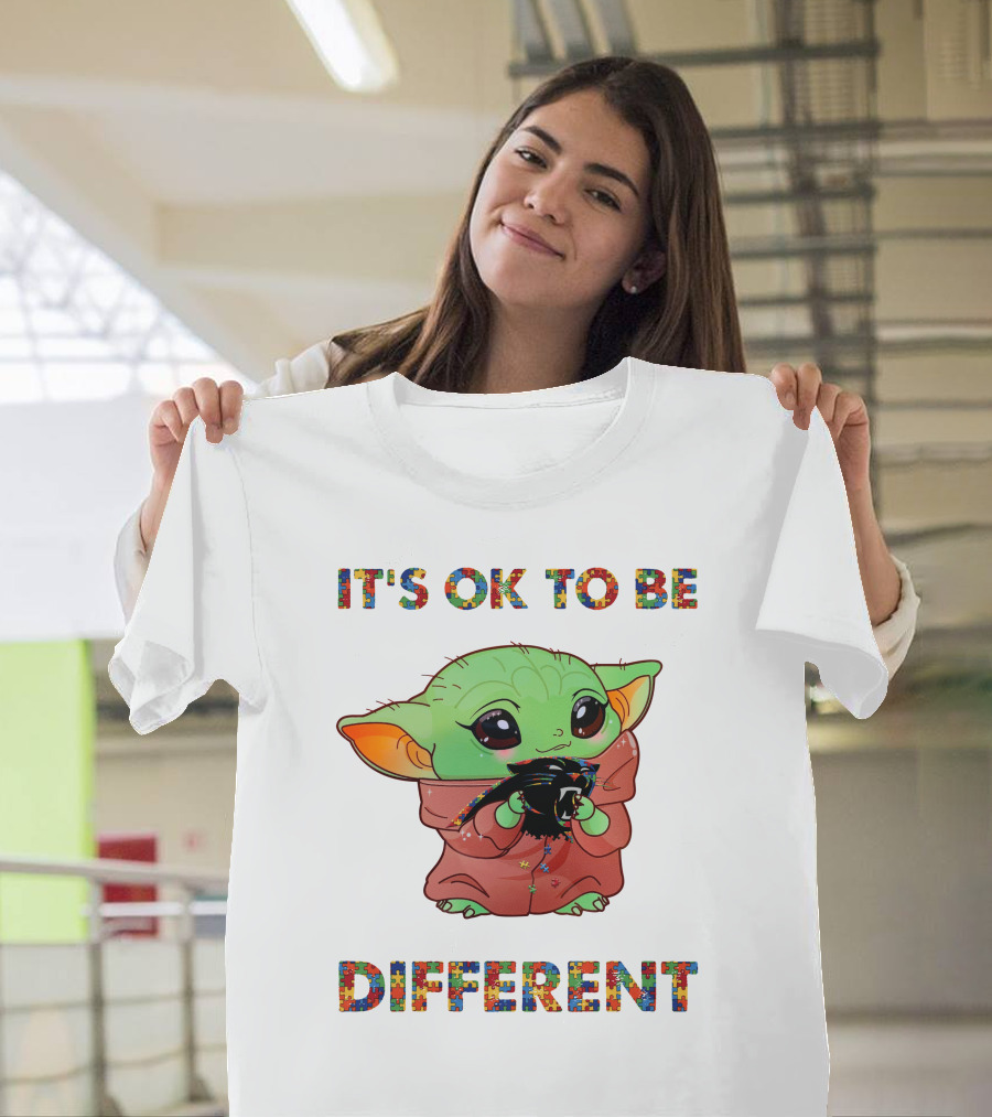 It's Ok To Be Different Yoda Carolina Panthers T-Shirt