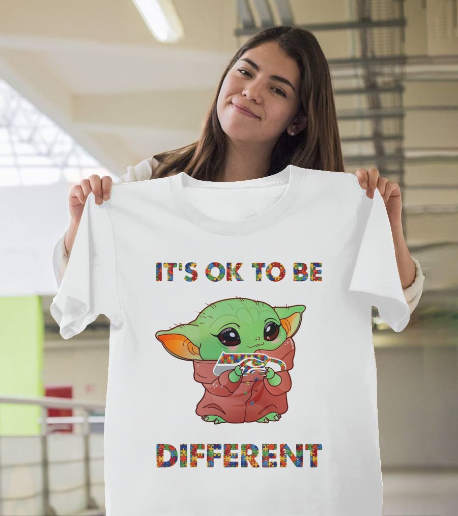 It's Ok To Be Different Yoda Puzzle Pieces T-Shirt