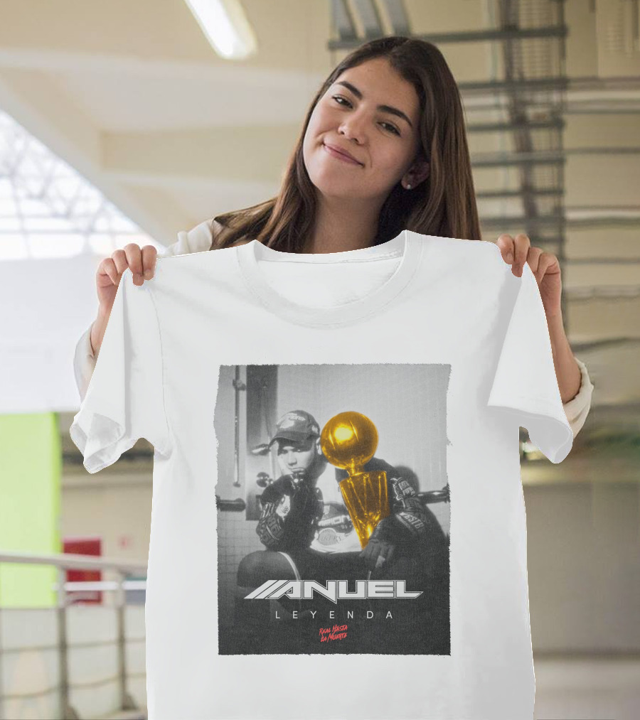 Anuel AA Leyenda Real Hasta La Muerte Gold Trophy T-Shirt