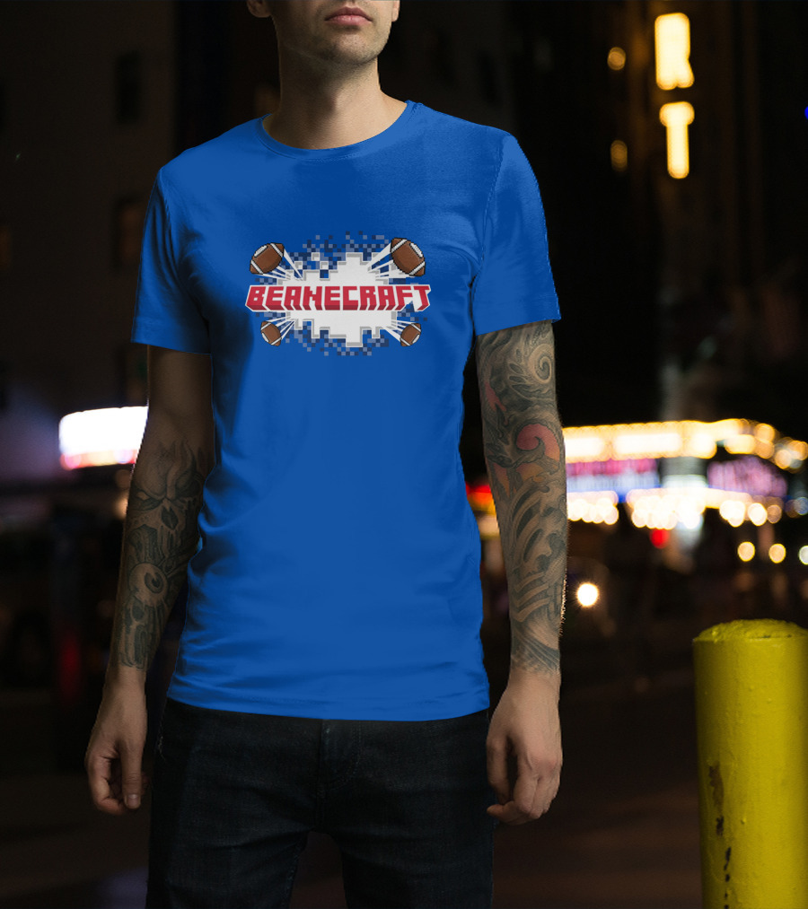 Beanecraft Pixel Style Football T-Shirt