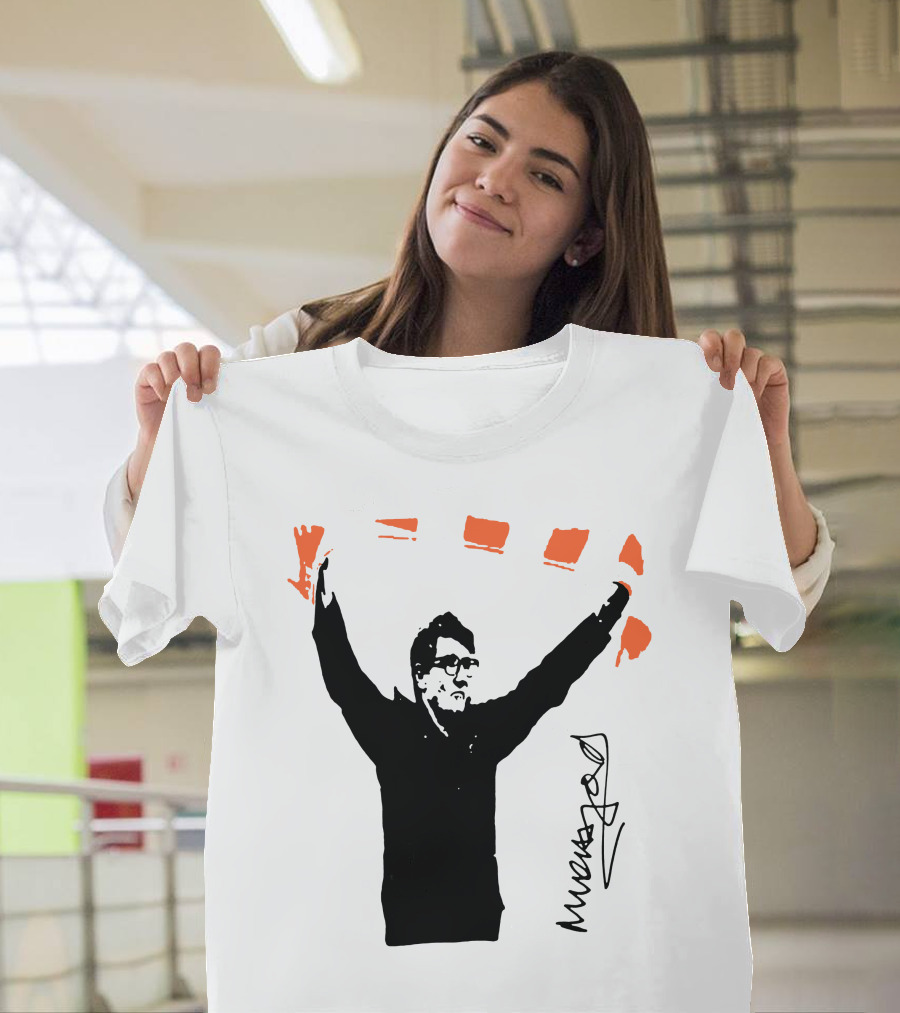 Mick Harford Signature Celebration Pose With Orange Stripes T-Shirt