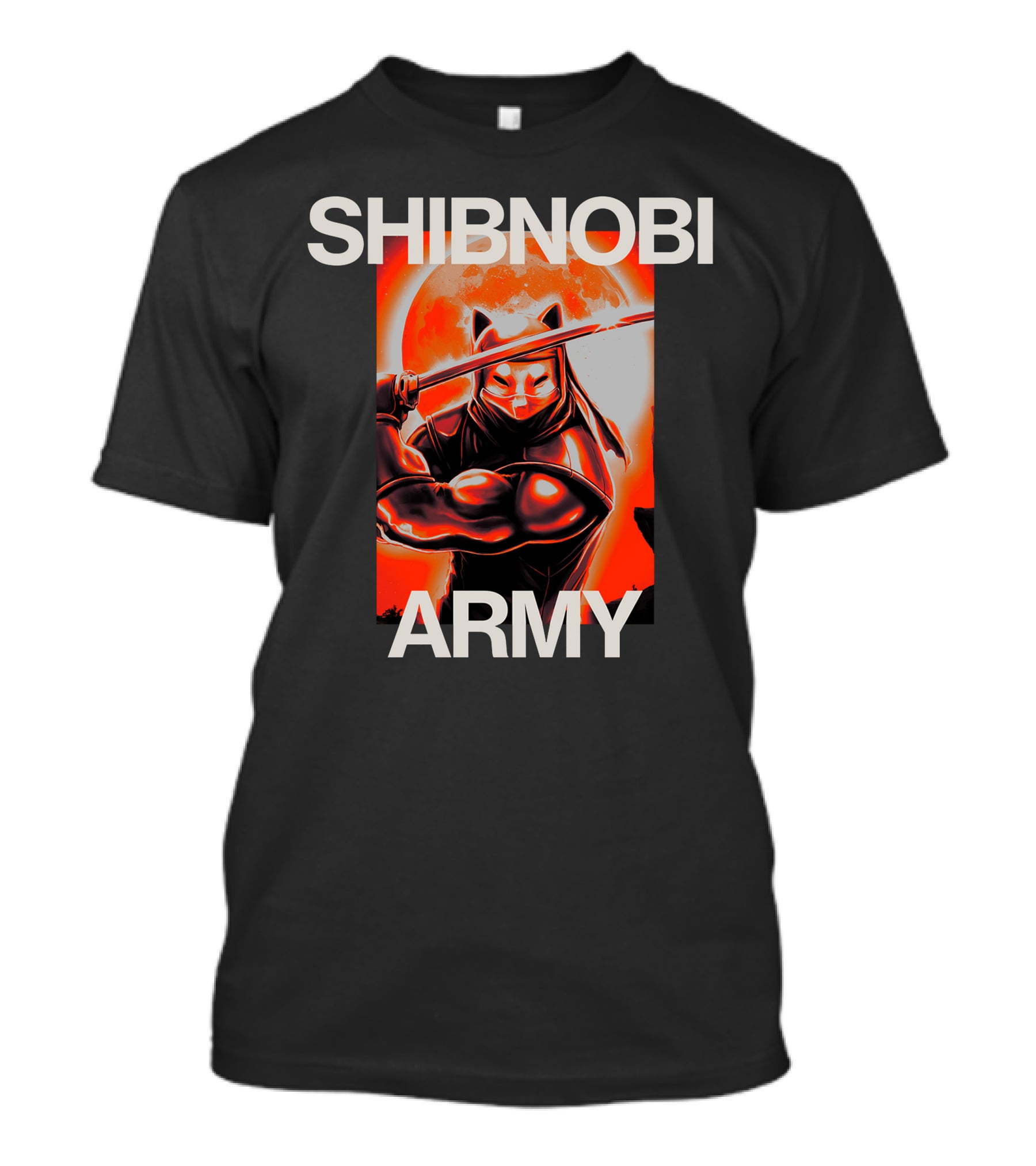 SHIBNOBI ARMY Moonlit Ninja Cat Warrior T-Shirt