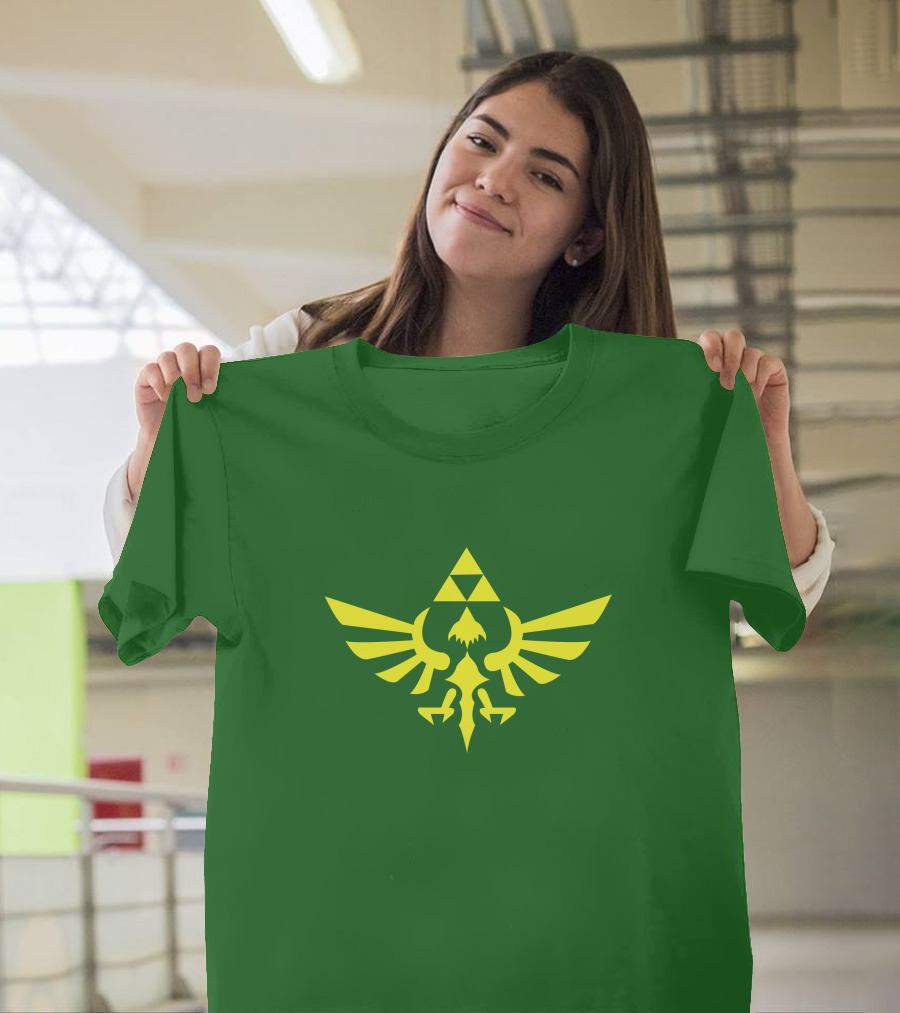 Triforce Symbol Hylian Eagle Green Cargo Shorts T-Shirt