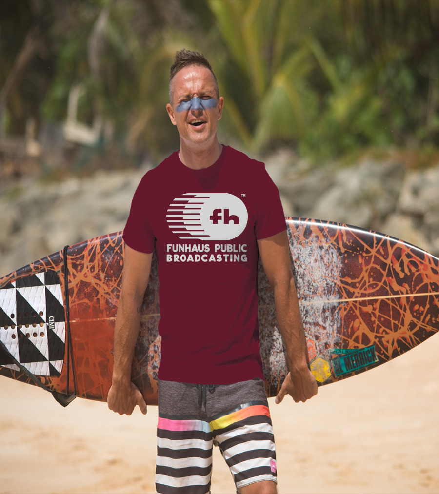 Funhaus Public Broadcasting Logo Design Fh T-Shirt