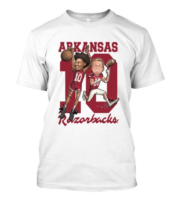 Arkansas Razorbacks 10 Bumper Pool Jaylin Williams Football Basketball Fun T-Shirt