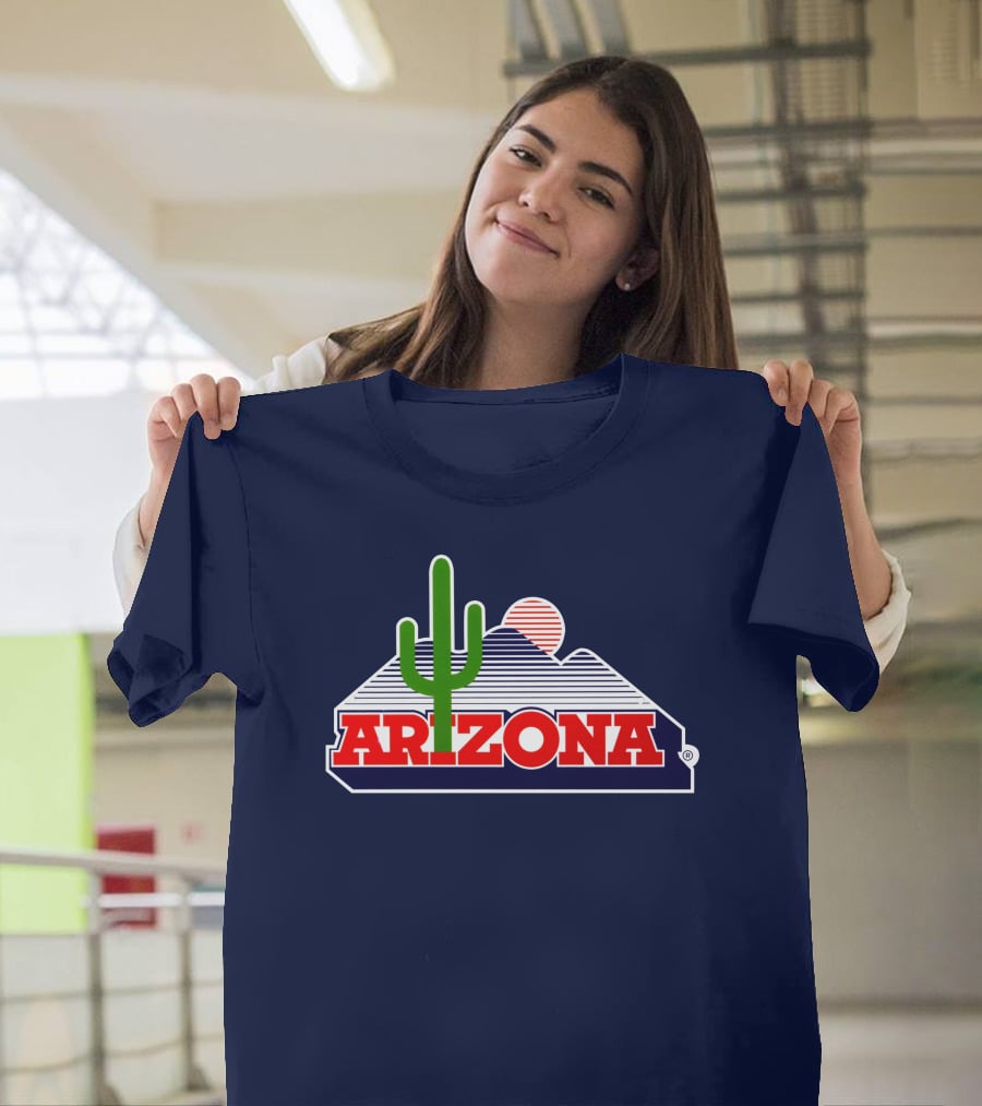 Arizona Wildcats Logo Cactus And Sunset T-Shirt