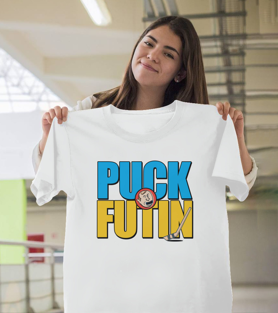 Stephanie Miller Puck Futin Hockey Stick Face T-Shirt