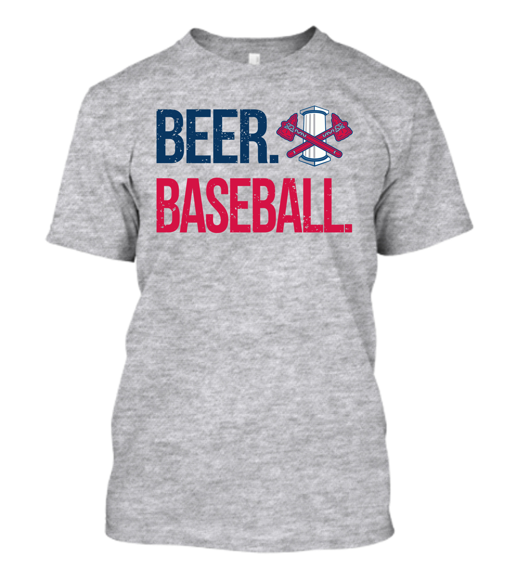 BEER. BASEBALL. Crossed Axes Emblem T-Shirt