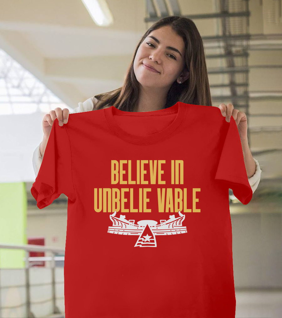 Kansas City Chiefs Believe In Unbelievable Stadium Emblem T-Shirt