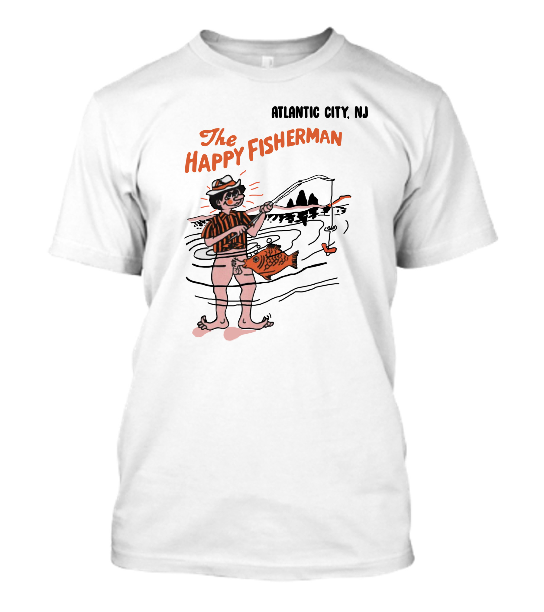 Atlantic City NJ The Happy Fisherman Dark Wizard T-Shirt