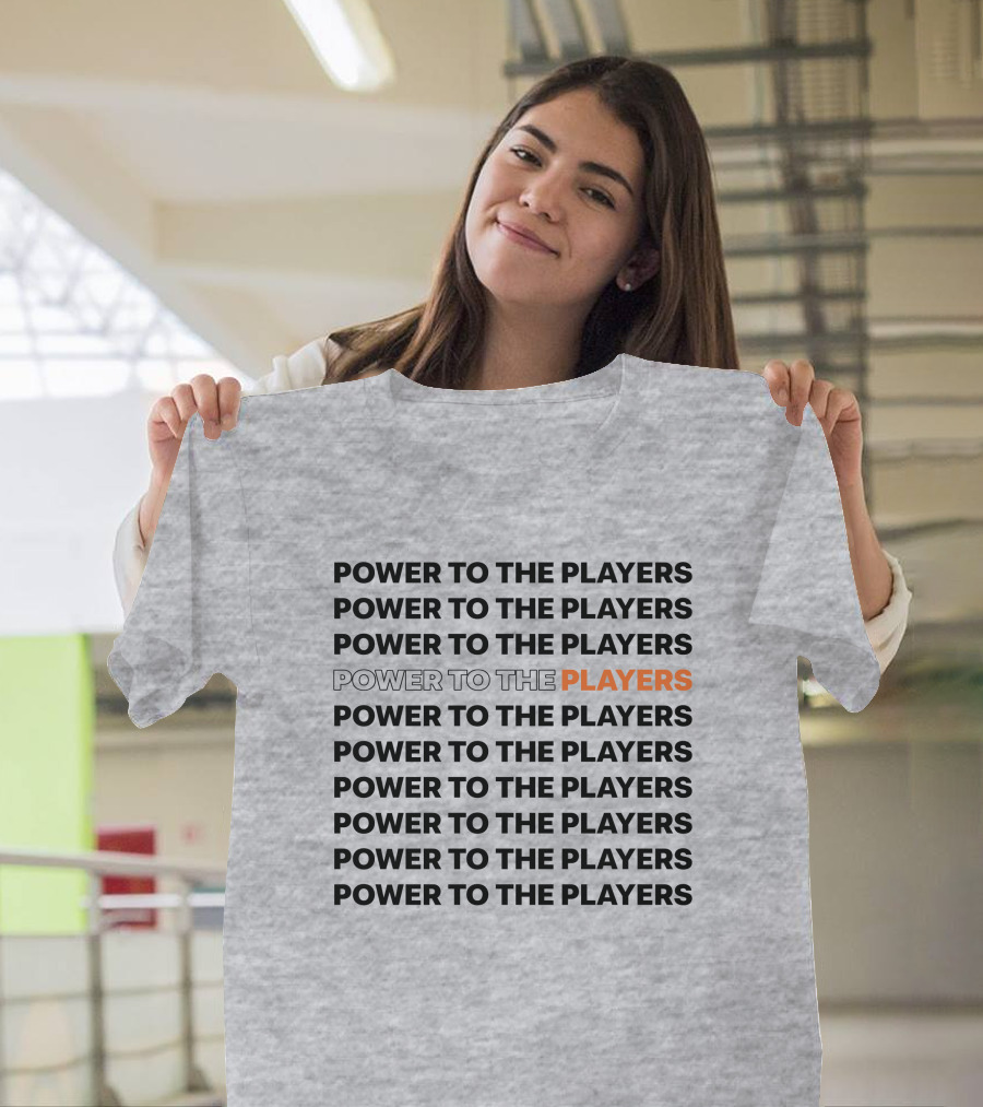 Power To The Players Bold Repeated T-Shirt