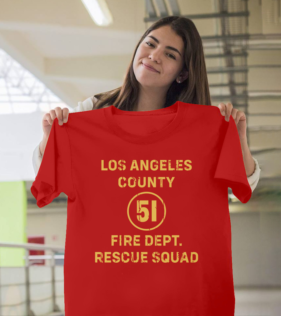Los Angeles County 51 Fire Dept Rescue Squad T-Shirt