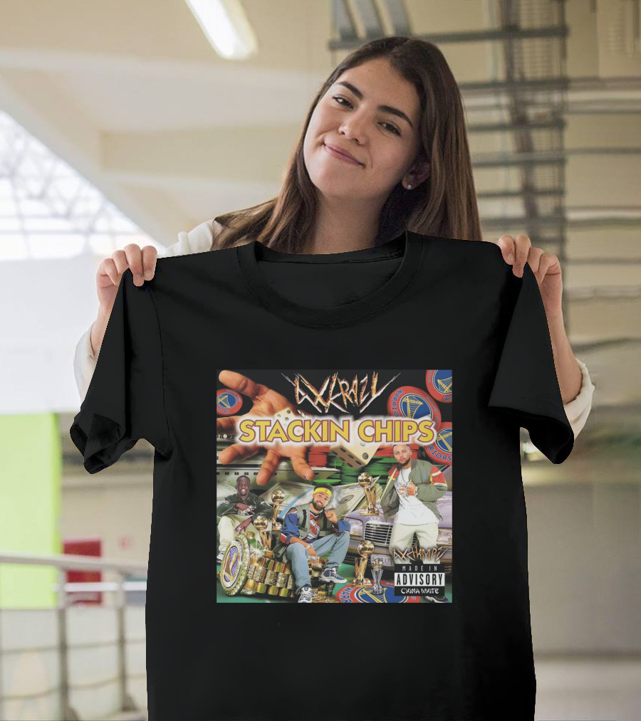 4Xkrazy Stackin Chips Warriors Dice Trophy Vintage Vibe Parental Advisory Chawaz Matee T-Shirt