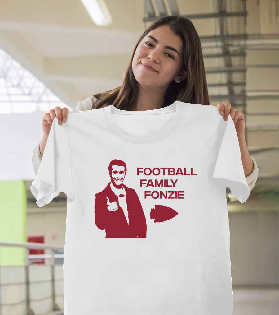 Travis Kelce Football Family Fonzie Chiefs Arrowhead T-Shirt