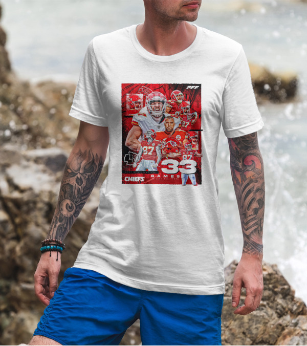 Chiefs Tight End Record 33 Games PFF Highlights T-Shirt