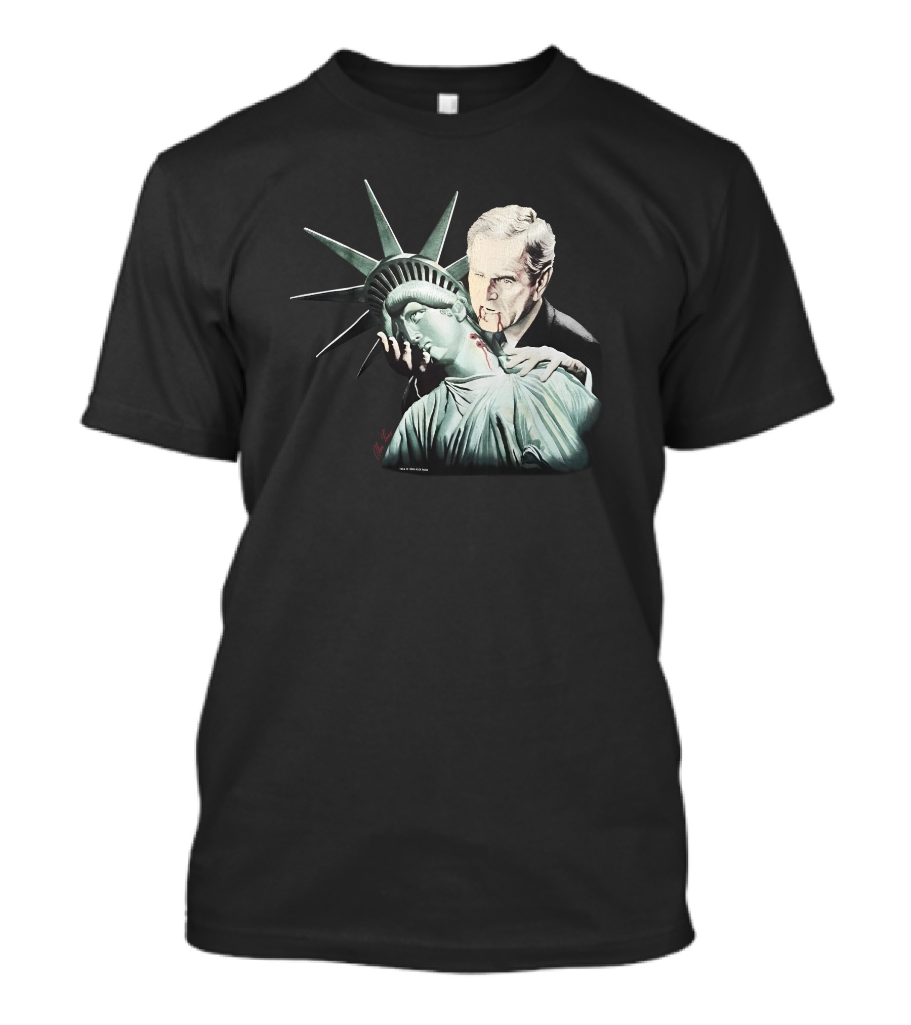 2005 George Bush Alex Ross Vampire Lady Liberty Sean Wotherspoon Vintage Rap T-Shirt
