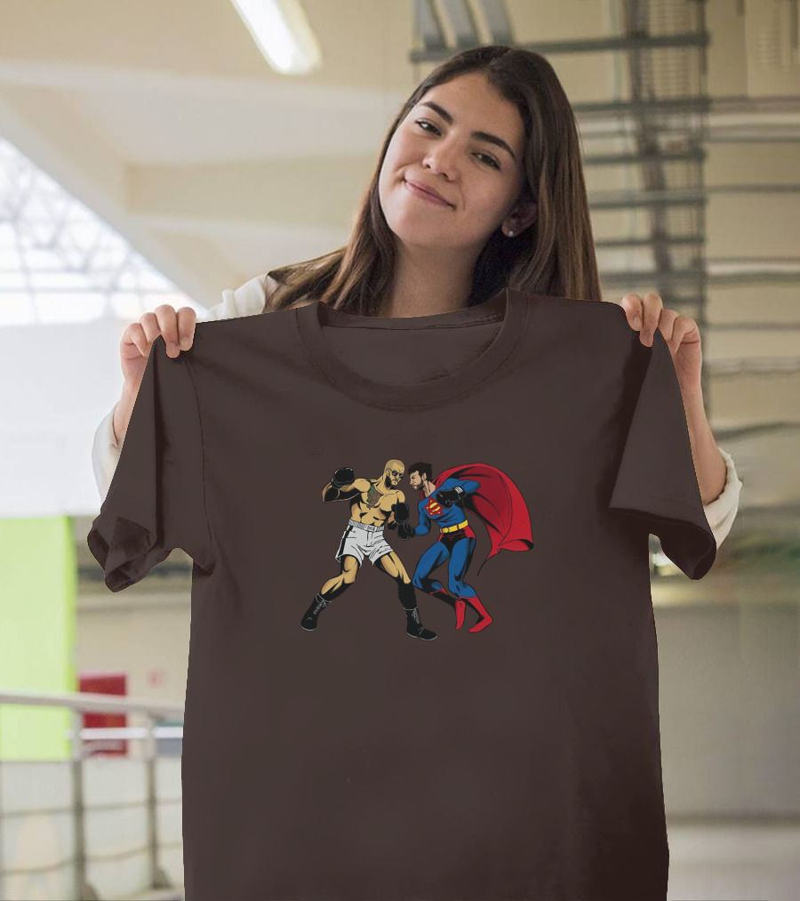 Adin Vs. Top Cartoon Boxer Superhero Confrontation T-Shirt
