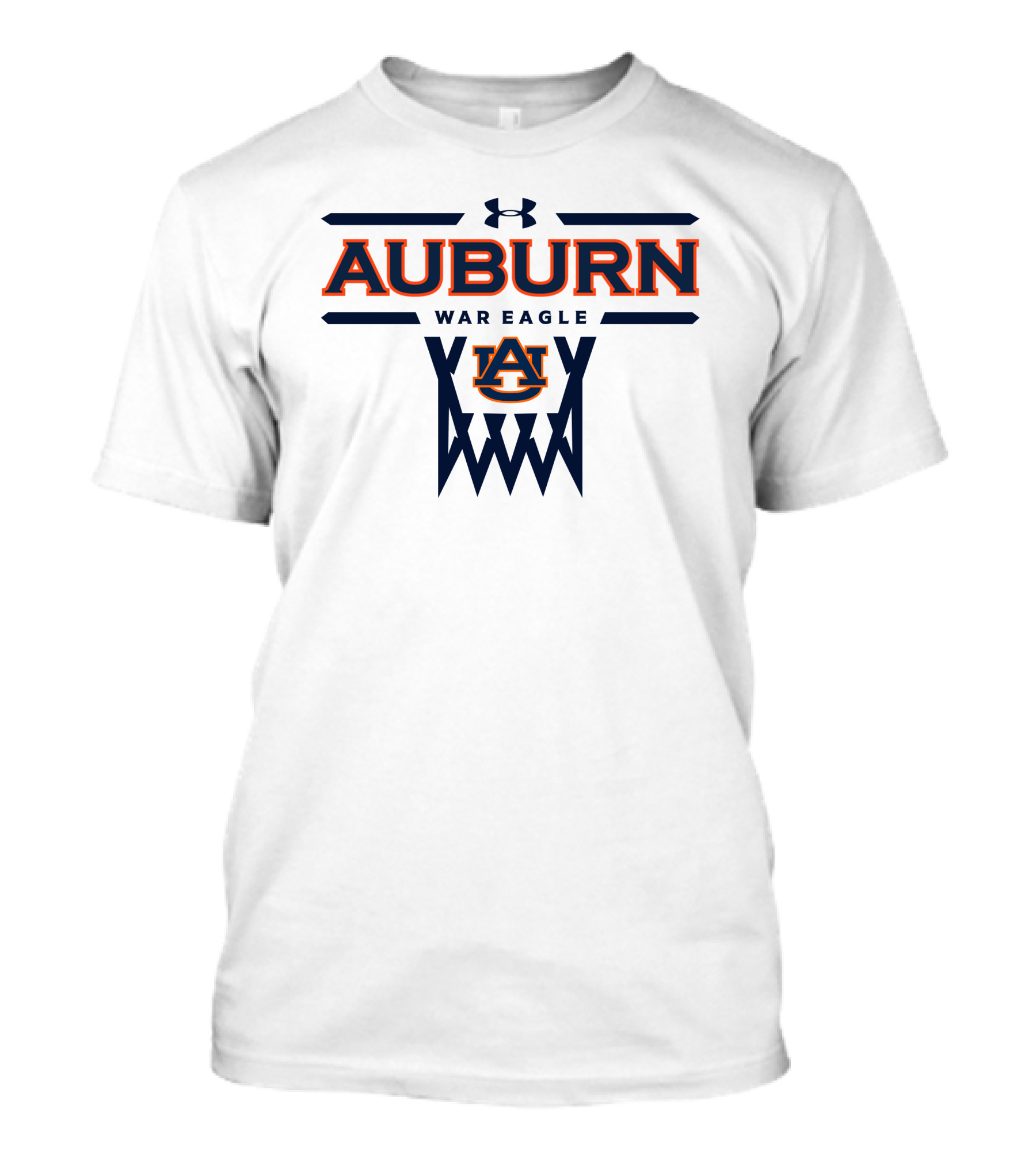 Auburn War Eagle Under Armour Logo Basketball Net T-Shirt