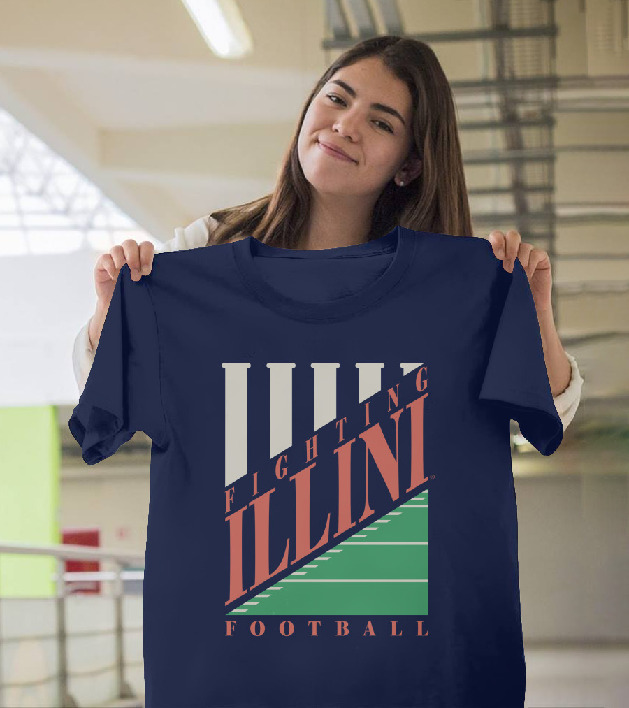 Fighting Illini Football Illinois Field Stripes T-Shirt