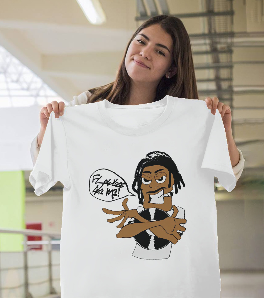 Flawless Like Me Vinyl Graphic Character With Crossed Arms And Vinyl Record T-Shirt