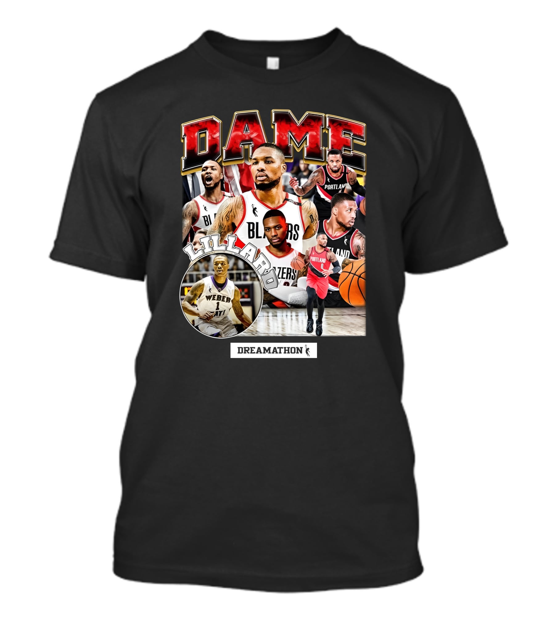 Dame Lillard Blazers Dreamathon Weber T-Shirt