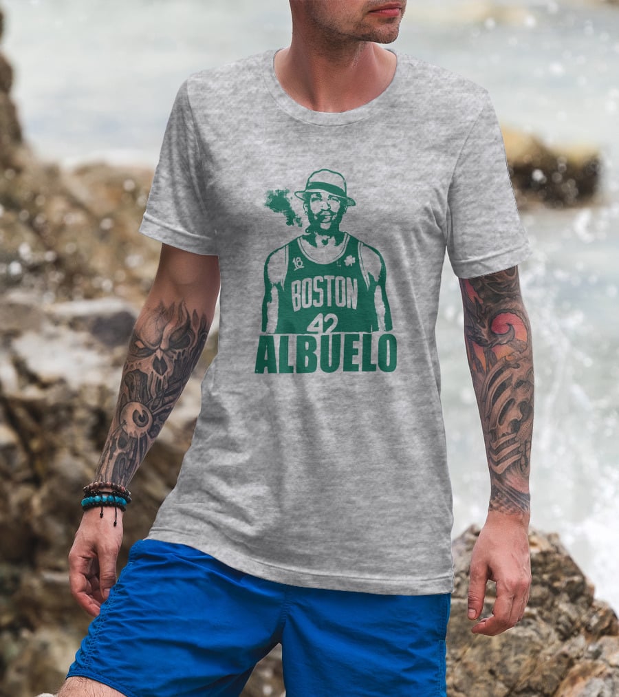 Boston 42 Albuelo Smoking Basketball Jersey T-Shirt