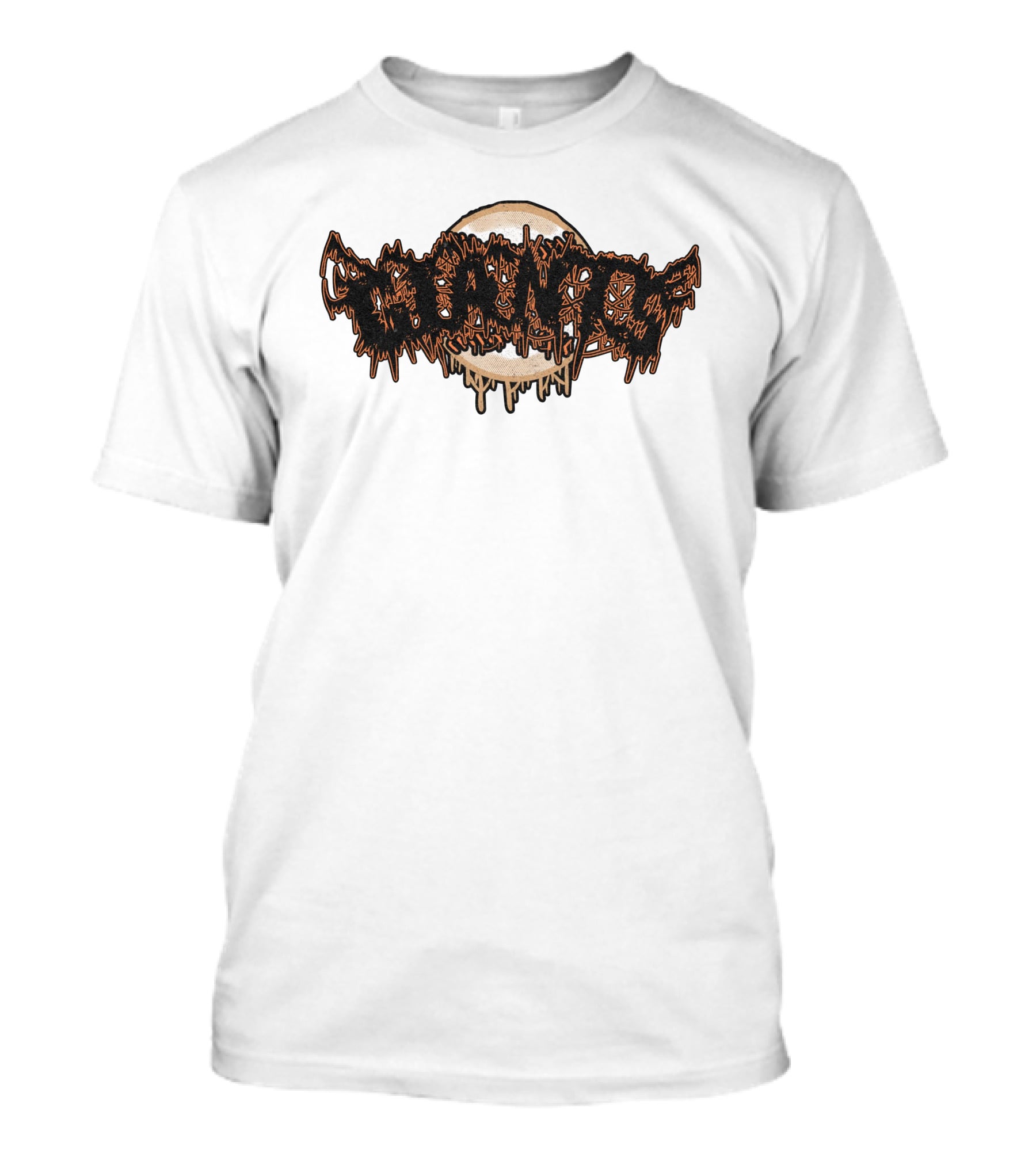 Deathcore Giants Horror Dripping Typography T-Shirt