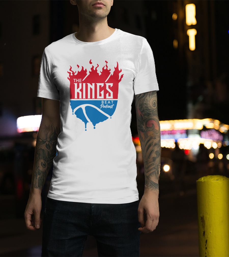 The Kings Beat Podcast Flame Basketball Drip T-Shirt